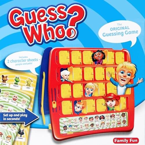 Party Family Fun Board Guessing Game GUESS WHO with 2 character sheets-people and pets! Educational Toys,2+ Players