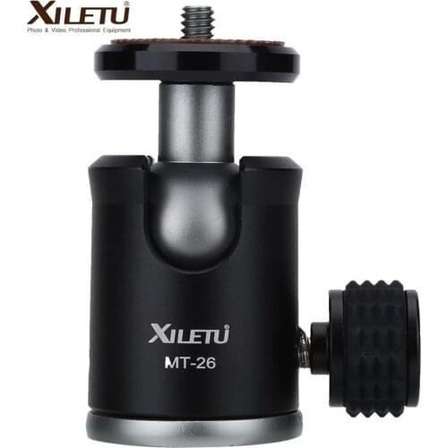 XILETU 360 Degree Rotation Mini Ball Head Ballhead 1/4" Screw Mount Stand for Camera Camcorder
