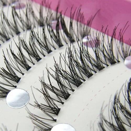 Fashion 10 Pairs Natural Black Long Cross Thick False Eyelashes Party Eye Makeup Accessories Tools косметика