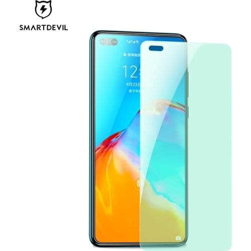 SmartDevil Green Light Screen Protectors For Huawei P40 Pro Tempered Glass Anti-blue Light Non-full Coverage Eye Protection