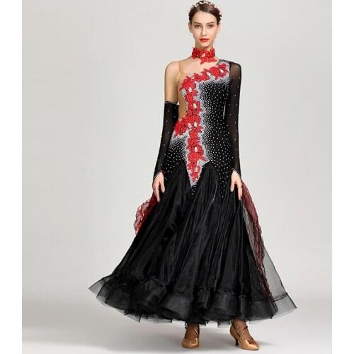 Lady Morden Dress Costume National Standard Dance Costume Diamond-encrusted Competition Costume D0740