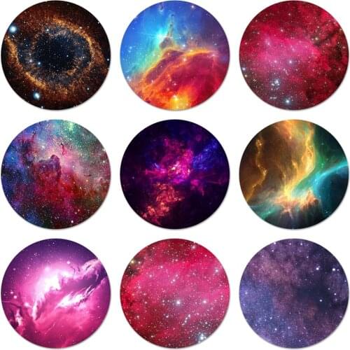 Space Nebula Printed Icons Pins Badge Decoration Brooches Metal Badges For Clothes Backpack Decoration 58mm