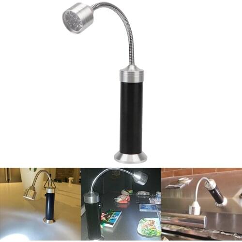 1 pcs 360 ° Adjustable Super-Bright Outdoor lighting Magnetic Base Soft Tube Lighting Lamp BBQ Grill Light 9 LED Flashlight