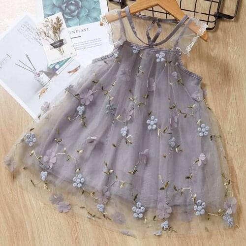 27Kids Girls Dress Summer Princess FloralPattern Dress For Girls Clothes Children Clothing Pettiskirt Party Style Girls Dresses