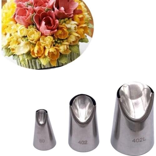 3 Pcs/Set Ruffle Tips Stainless Steel Icing Piping Nozzles Cake Decorating Pastry Tip Set Cupcake Tools Bakeware