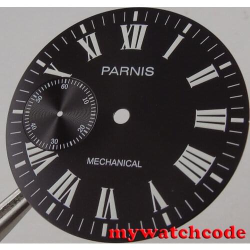 38.9mm black dial fit 6497 seagull movement Watch Case Luminous marks D102