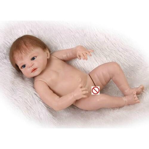 57cm Naked Silicone Vinyl Dolls Girl Type Doll Model Early Education Doll Toys Reborn Babies Newborn Doll Kids Toys Gifts