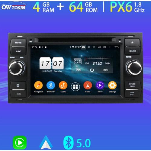PX6 4+64G Android 10 Car DVD Multimedia Player GPS Carplay Radio For Ford Kuga S-Max Focus Mondeo Transit Connect DSP Parrot BT
