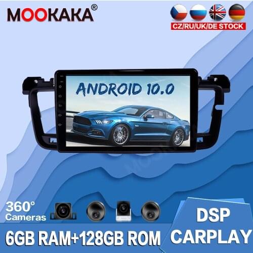 6GB 128GB Android 10.0 Car Radio GPS Navigation For Peugeot 508 2011 - 2018 Multimedia Player Auto Stereo Tape Recorder Headunit