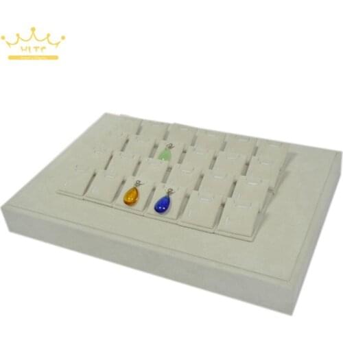 Free Shipping Fashion Jewelry Display Velvet Pendant Earrings Tray 35*25cm Organizer Storage Holder Case Box 3 Colors