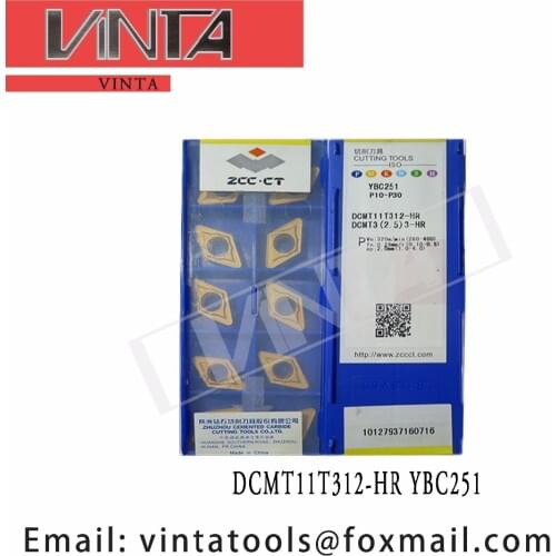 Free shipping high quality 10pcs/lots YBC251 DCMT11T312-HR cnc carbided turning inserts