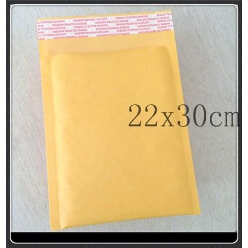 Large Bubble Mailers Padded Envelopes Bags KRAFT BUBBLE MAILERS MAILING ENVELOPE BAG 22x30cm 30pcs/lot Factory sales