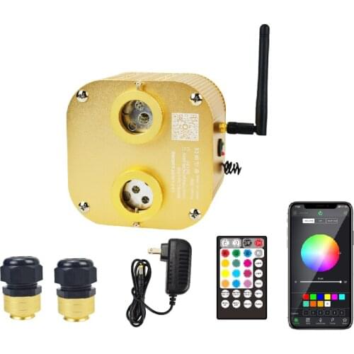 Dual head App Smart phone Remote controlled 20w Twinkle&Sound Activated Fiber Optic Lights Star Ceiling Light Engine