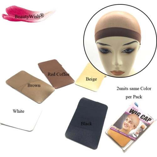 24Pcs Black Color Deluxe Wig Cap High Elasticity Mesh Weaving Cap For Weave Adjustable High Quality 4 Color Wig Making Caps