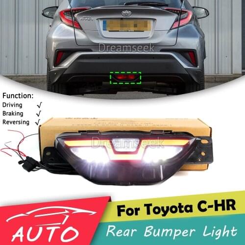Red LED Reflector Rear Fog Tail Light for Toyota C-HR CHR 2016-2021 Brake Lamp Parking Warning Driving Lamp