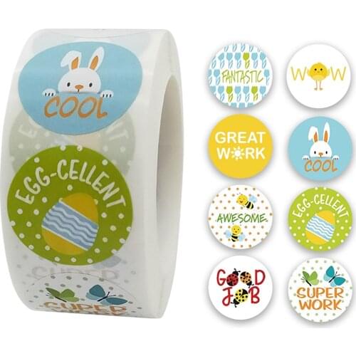 New 500pcs Round Cartoon Seal Labels Handmade Stickers Scrapbooking Paper Toys Wad Stationery Stickers For Boys Girls Gifts