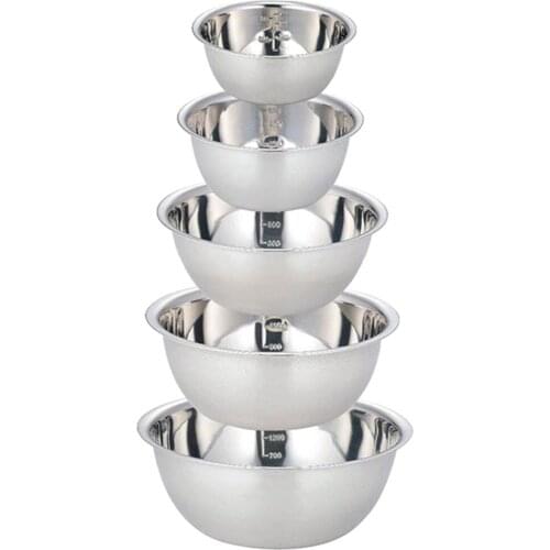 Hot Selling 5pcs Picnic Barbecue Stainless Steel Bowls Anti-Rust Outdoor Kitchen Tableware