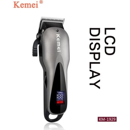 Kemei KM-1929 hair clipper 100-240V professional electric hair clipper LCD display high power hair salon dedicated retro oil hea