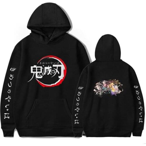 Anime Demon Slayer Hoodies Mens Sweatshirts Women Harajuku hooded Pullovers Hip Hop Harajuku Autumn Casual Fleece hooded clothes