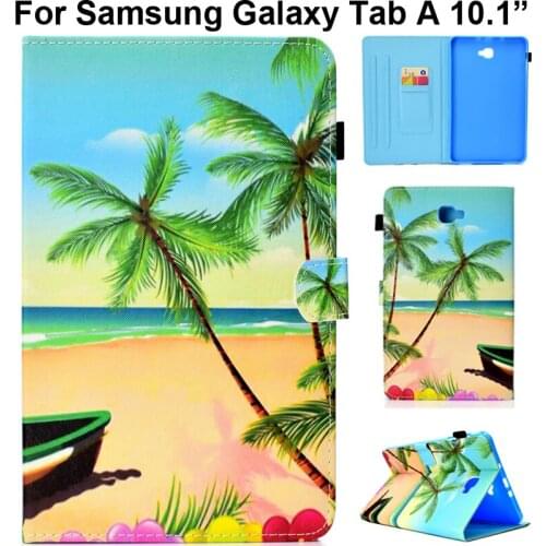 Soft TPU Painting Cover for Samsung Galaxy Tab A 10.1 T580 T585 SM-T580 SM-585 Shell Pouch tabA 10.1" Anti-Knock Capa Foudas Bag