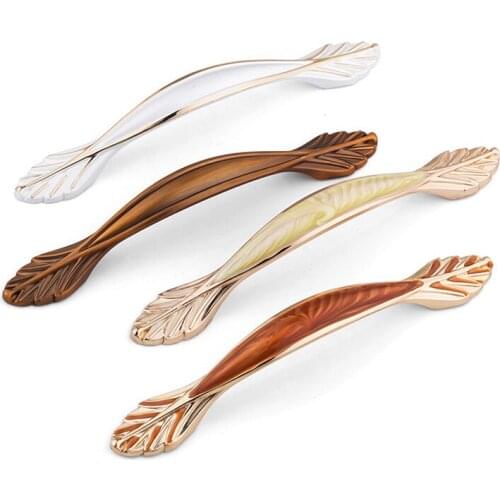 New Leaf Furniture Long Handle Modern Kitchen Cabinet Door Handle Antique Wardrobe Drawer Knob Multi Color Decorative Hardware