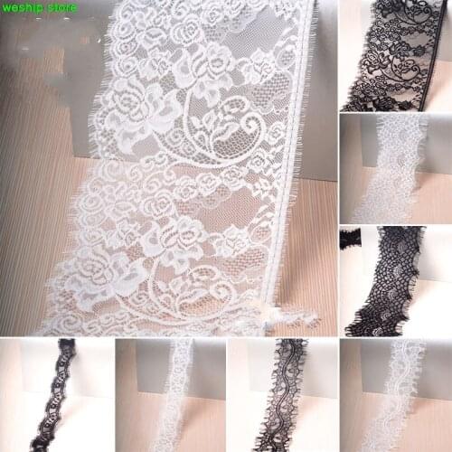 2017 DIY New High quality Stretch Embroidery Soft lace Eyelash lace for headdress wedding dress decorative Sofa curtains