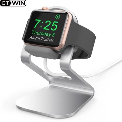 GTWIN 2021 New Exquisite Aluminum silicon Bracket Charger Dock Station Charging Holder for apple watch Stand Series SE/6/5/4/3/2