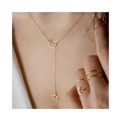 10pcs Crescent Moon and Star necklace