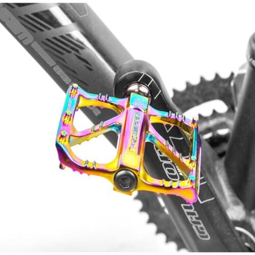 Promend NEW bicycle Flat pedal 3 bearing Ultralight aluminum alloy plating colorful non-slip MTB Road Bike pedals Bicycle parts