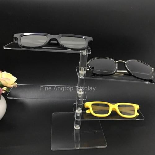 Transparent Sunglass Display Stand Holder Rack For Four Pairs Eyeglasses Optical Frame
