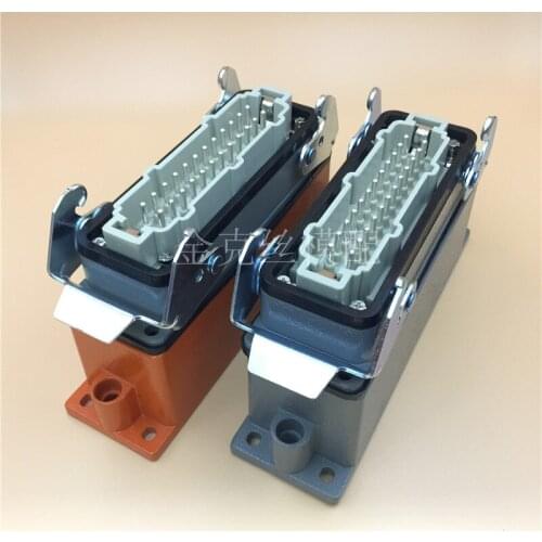 Hot runner junction box 5-pin/10-pin/16-pin/24-pin junction box plug socket iron box box connector aviation plug HDC industrial
