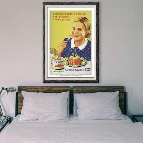 RE016 Retro Russian Style Painting Commercial Publicity 133 Custom Silk Poster Home Deco Wall Art Christmas Gift