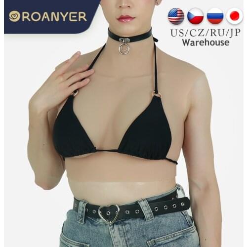 Roanyer Crossdresser Large C Cup Silicone Fake Boobs Huge Breast Forms Realistic large Breast For Crossdressing Cosplay shemale