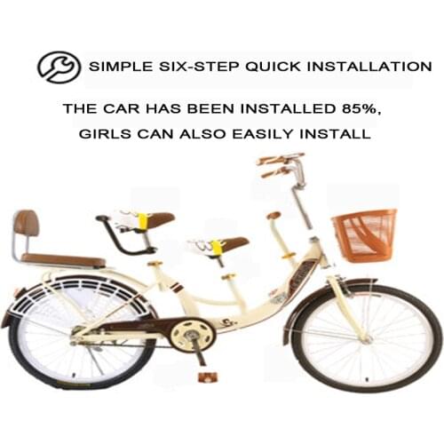 Parent-child Bicycle 22 Inches 24 Inches Ordinary Double Seat Mother with Baby on Bicycle Commuter Retro