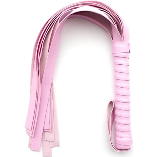 Pink Erotic Hand Whip Pink Horse Whip Game Props Show Leather Whip Bondage Flirting Toy