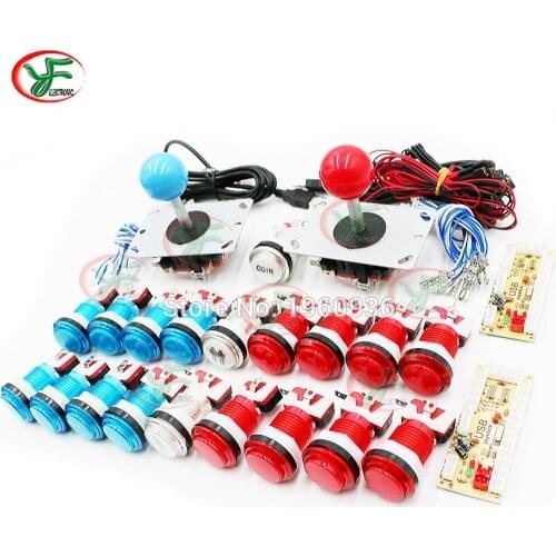 DIY Arcade Zero Delay DIY USB Encodr To PC Raspberry Pi Arcade Kits For 4/ 8 Way Joystick 5V led Button