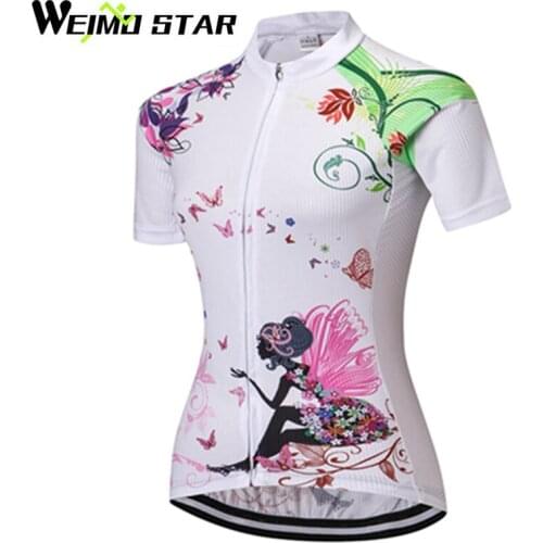WEIMOSTAR Womens Girl Cycling Clothing Bike Sportwear Bicycle Jersey Top Breathable S-4XL