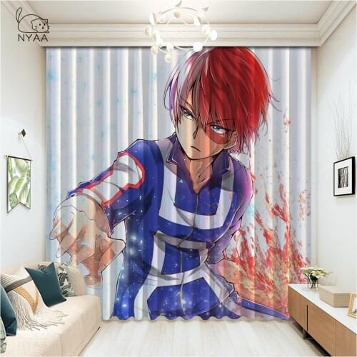 Sexy Naked 3D Window Curtain Deco Bedroom Child Boy My Hero Academia Print Curtain For Bathroom Anime Kitchen Micro Shading
