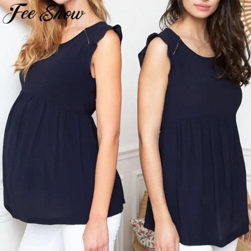 Womens Cotton Maternity Nursing Tank Tops Pregnant Women Ladies Solid Color Sleeveless Loose Cami Breastfeeding Tops