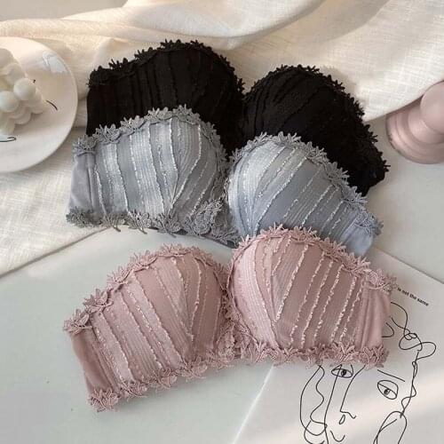 Wasteheart Women Fashion Sexy Lingerie Set Red Lace Padded Bras Wireless Bras Trim Panties Push Up Bra Sets Women Underwear A B