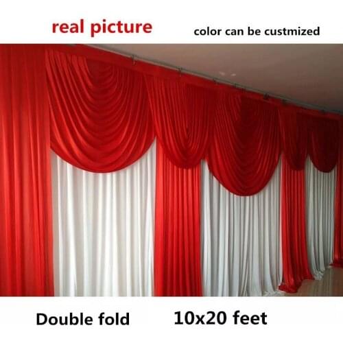 10ftx20ft Ice silk elegant wedding backdrop curtain drape wedding supplies simple curtain drapes background for party event