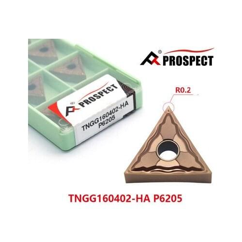 10pcs TNGG160402-HA P6205, to cut hardened steel, stainless steel, steel. titanium alloy steel, for fine machining