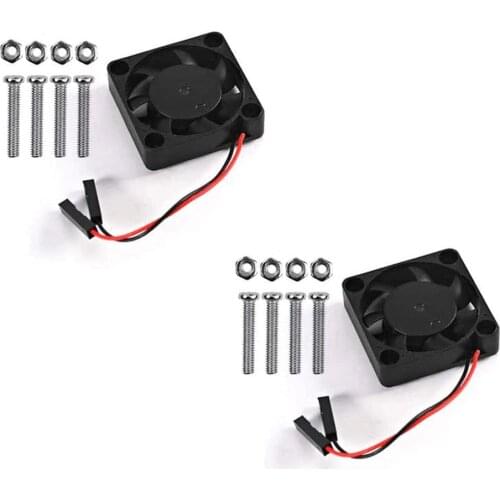 2pcs Raspberry Pi Cooling Fan 30x30x7mm Brushless CPU Cooling Fan for Raspberry Pi 4, Pi 3 B+, Pi 3B, Pi 2, Pi B