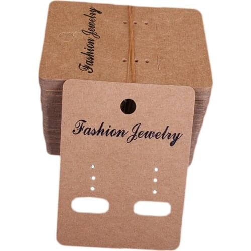 200 Packs Kraft Earring Ear Stud Cards Wholesale 5 X 7 Cm Jewelry Packaging