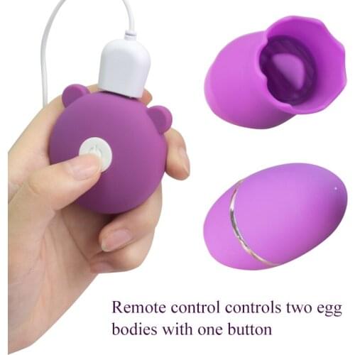 2019 New USB charging for licking eggs Vibrating Egg Vagina 10 Frequency Vibration Egg Jumping Sex Toys for Woman Male Masturbat