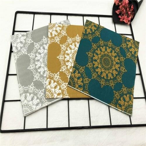 33*33cm 20Pcs/Lot Color Printed Napkins European Fancy Multi-color Wedding Party Hotel Folding Party Paper Towels Decor 2 Layers