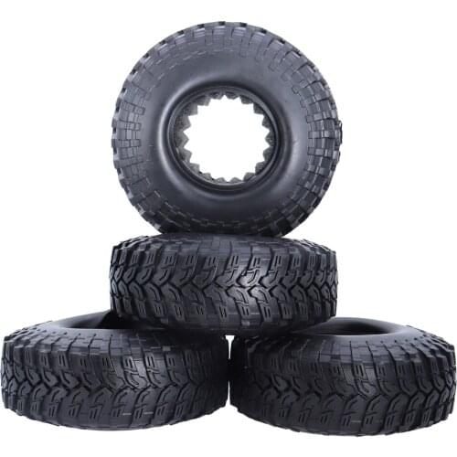 4PCS 1/10 Rock Crawler Car Tires 1.9inch Rubber Wheels Tires 114mm For 1:10 Axial SCX10 Trassas TRX4 TRX-4 CC01 D90 D110 TF2