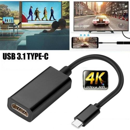 Type C to HDMI-compatible 4K USB C 3.1 Adapter for MacBook Samsung S8 Dex Huawei P30 Dock Xiaomi 10 Projector TV Monitor