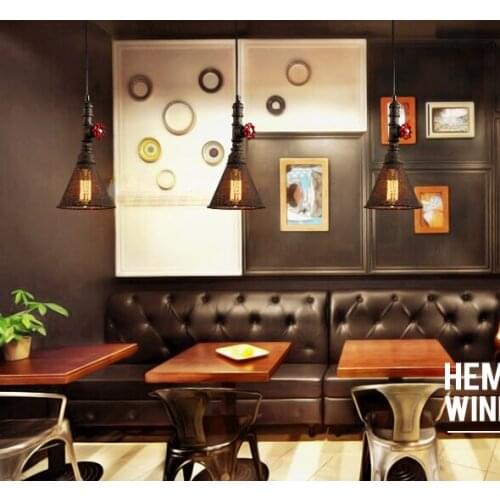 Loft industrial Iron water Pipe steam punk Vintage pendant lamp cord E27 lights for personalized bar restaurant cafe