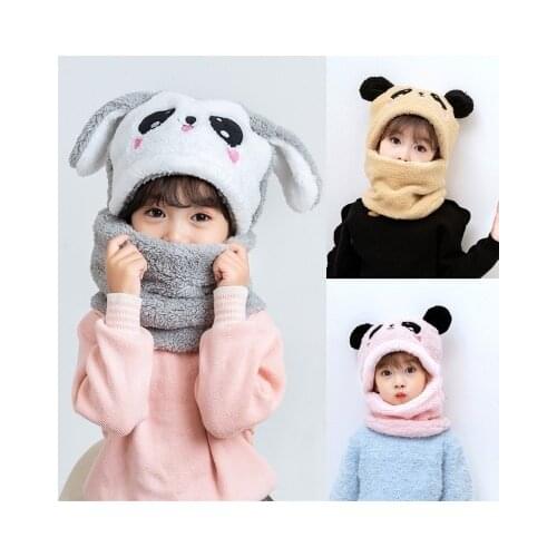 Baby Autumn Winter Hat And Scarf Cap Earmuffs Warm Hat For Children Neck And Ear
